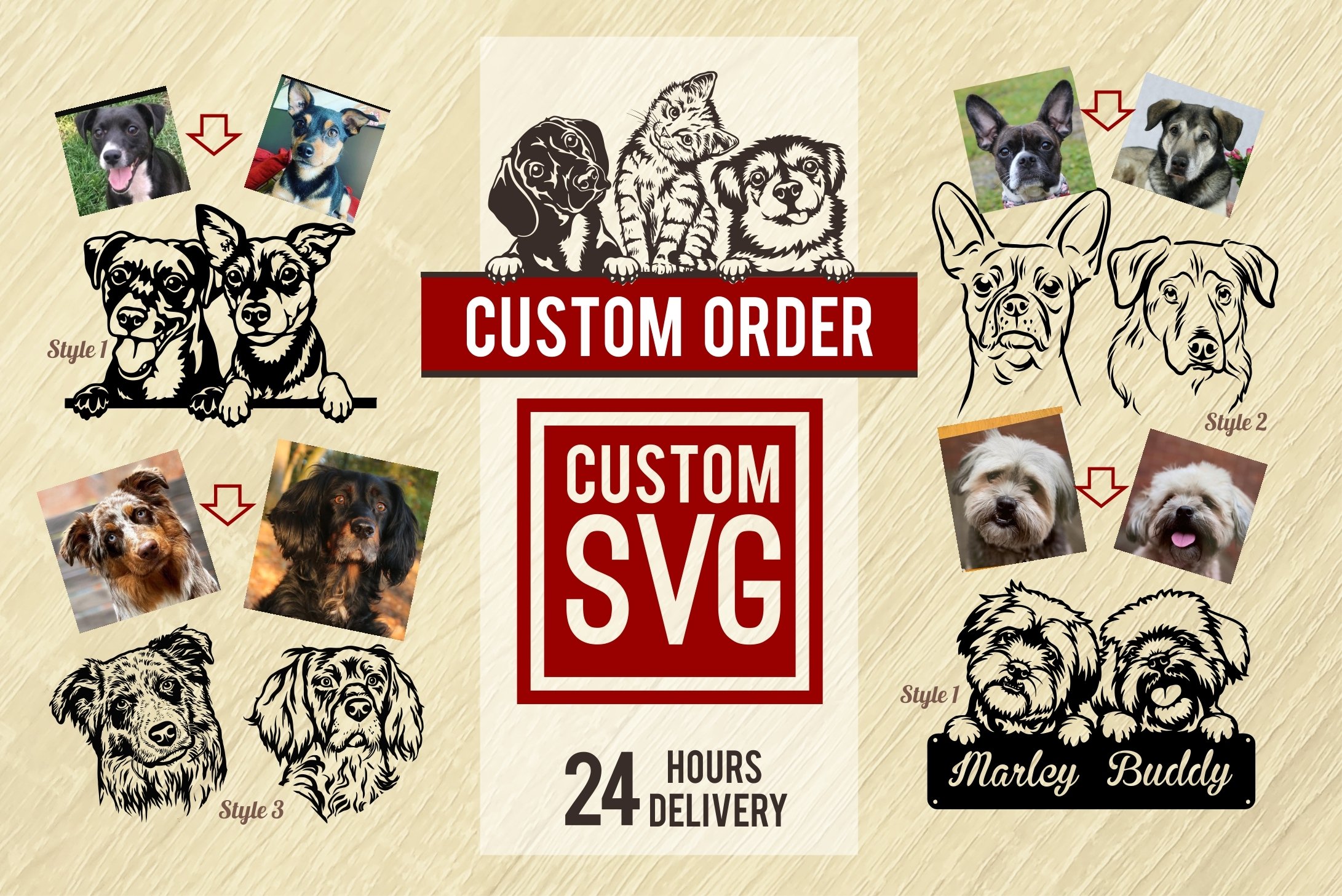 Wildlife Stencils BUNDLE 25 SVG, Set 1 - Cut Files bundle 3