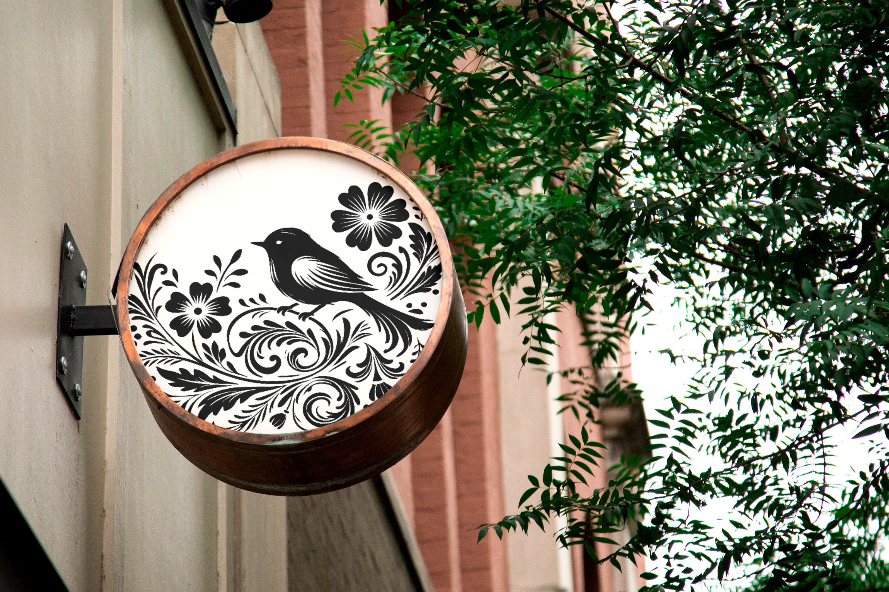20 Elegant Floral Bird Silhouette SVG PNG BUNDLE 3