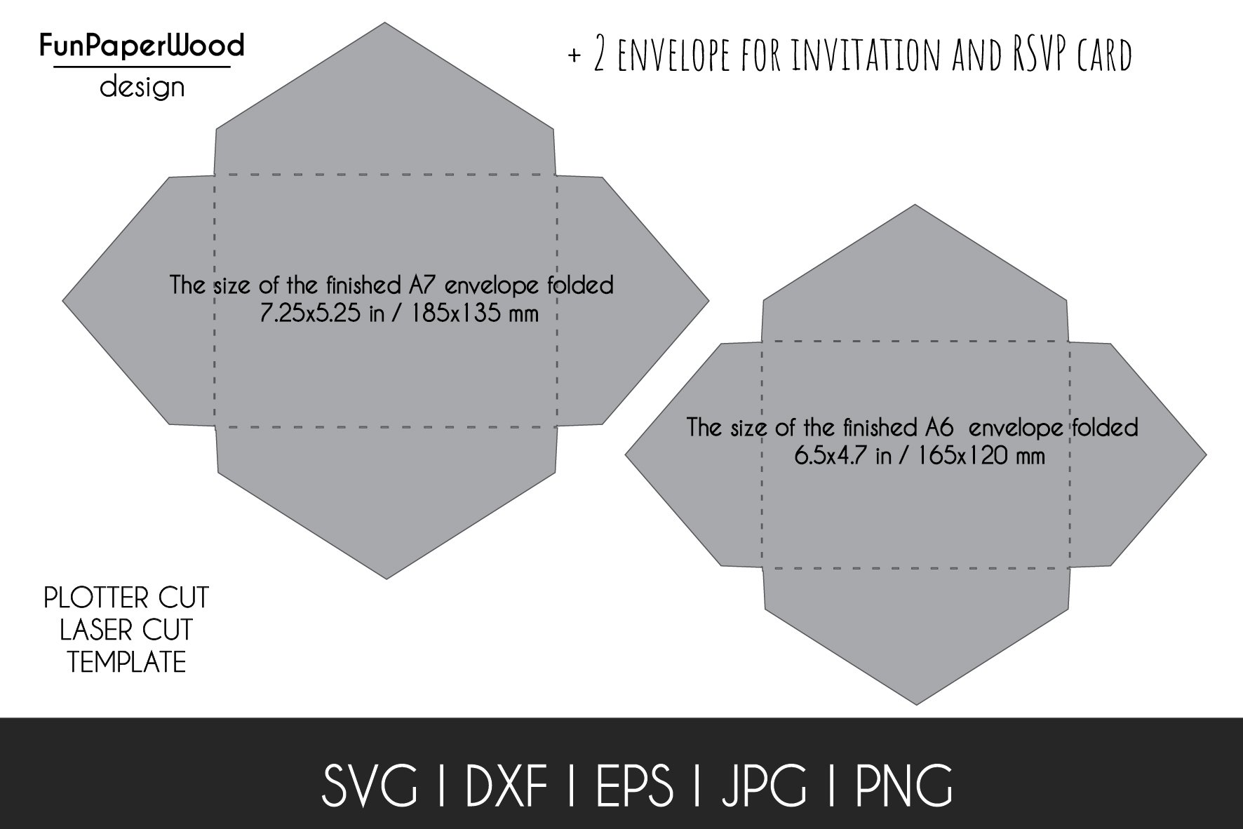 Art Deco Pocket Invitation 5x7 in Svg Dxf Eps cut file 3