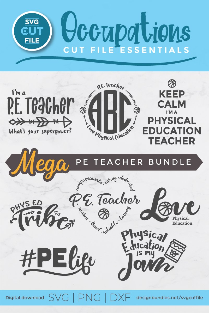 PE Teacher svg bundle - physical education teacher svg files 2