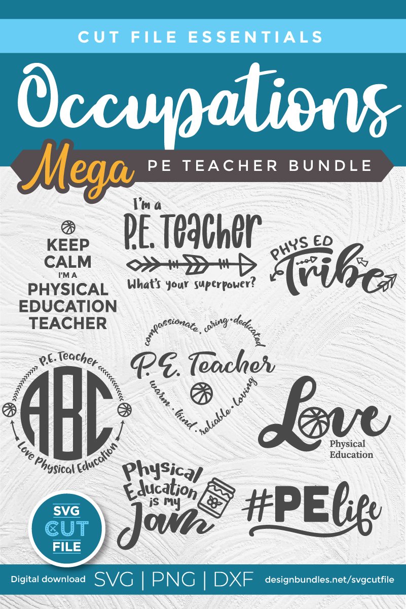 PE Teacher svg bundle - physical education teacher svg files 3