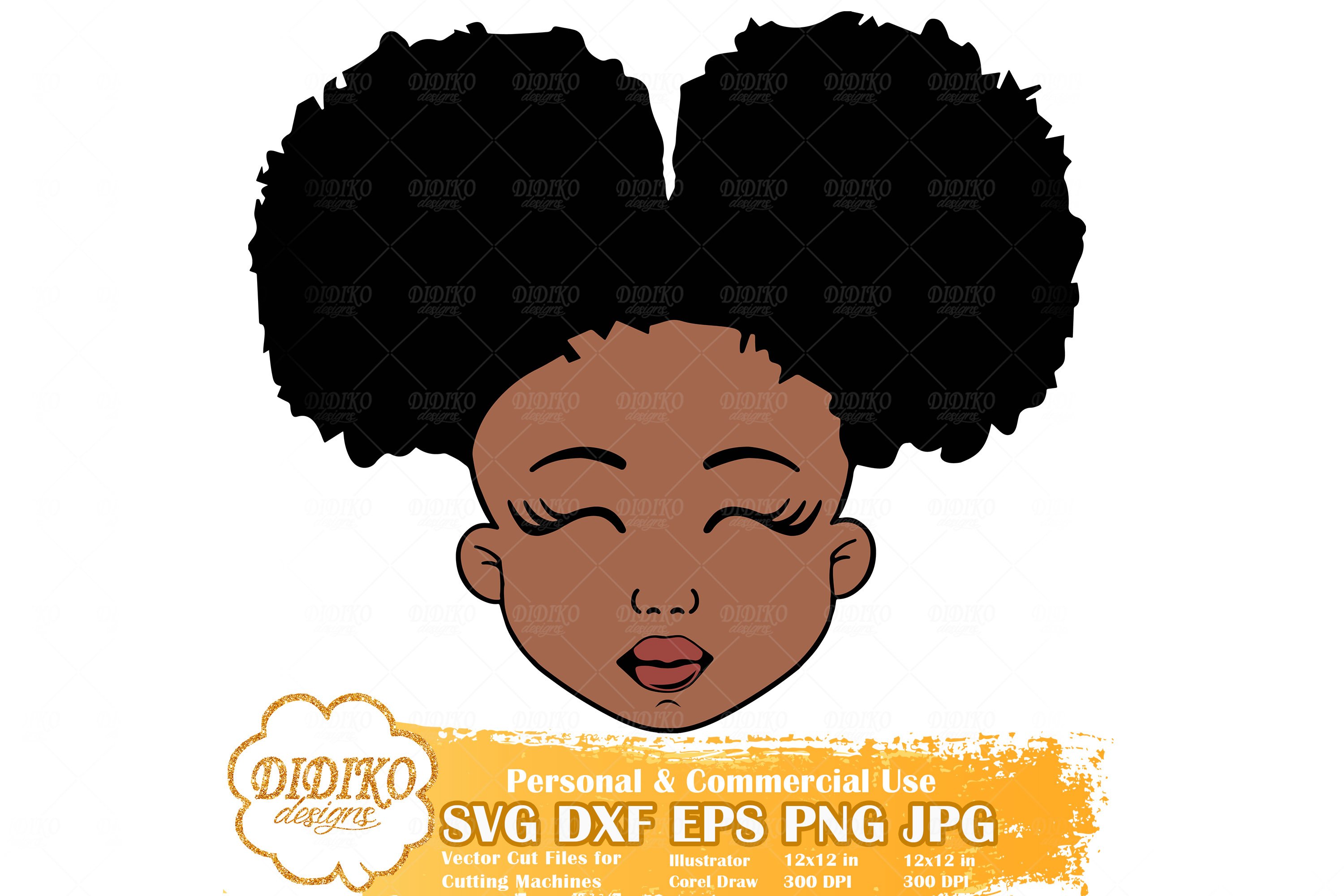 Black Girl Bundle SVG, Afro Girl Bundle SVG, Cute Black Girl 2
