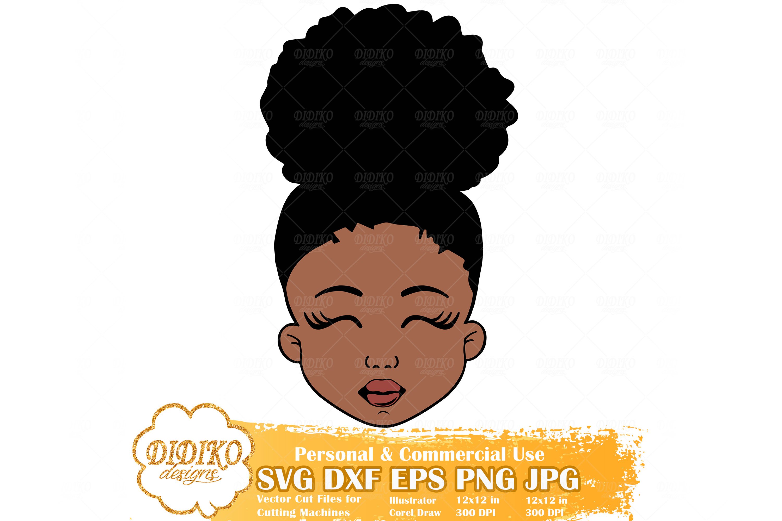 Black Girl Bundle SVG, Afro Girl Bundle SVG, Cute Black Girl 3