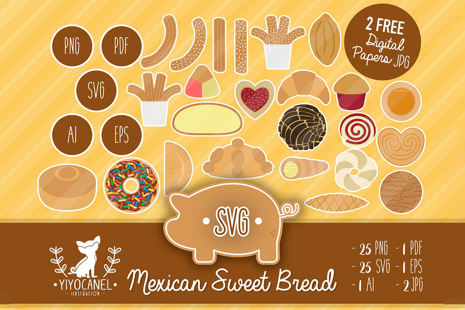 Mexican bread svg, Mexican svg file