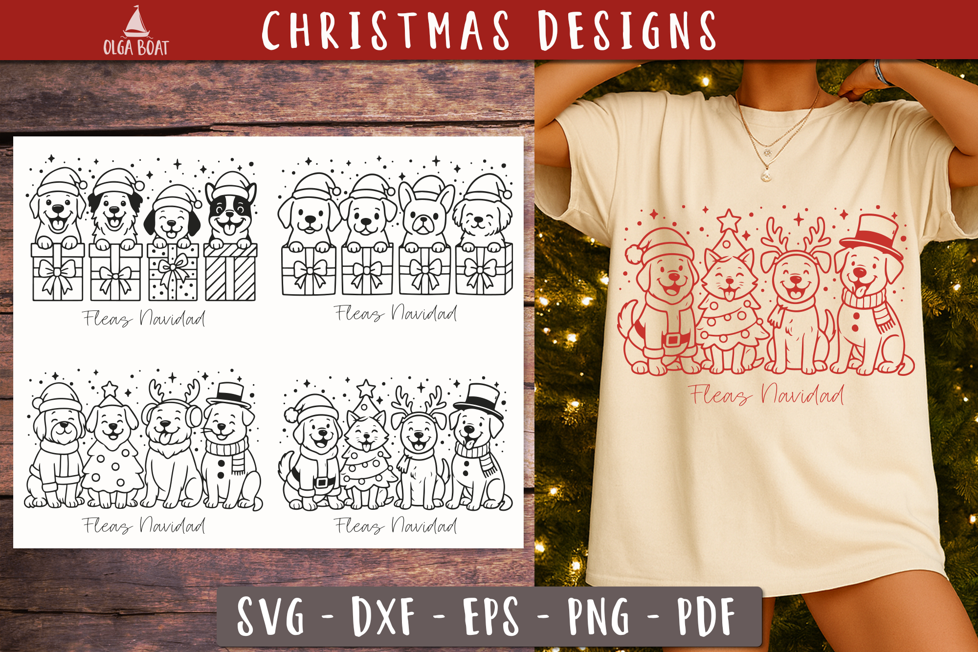 Funny Christmas Animals SVG Bundle 3