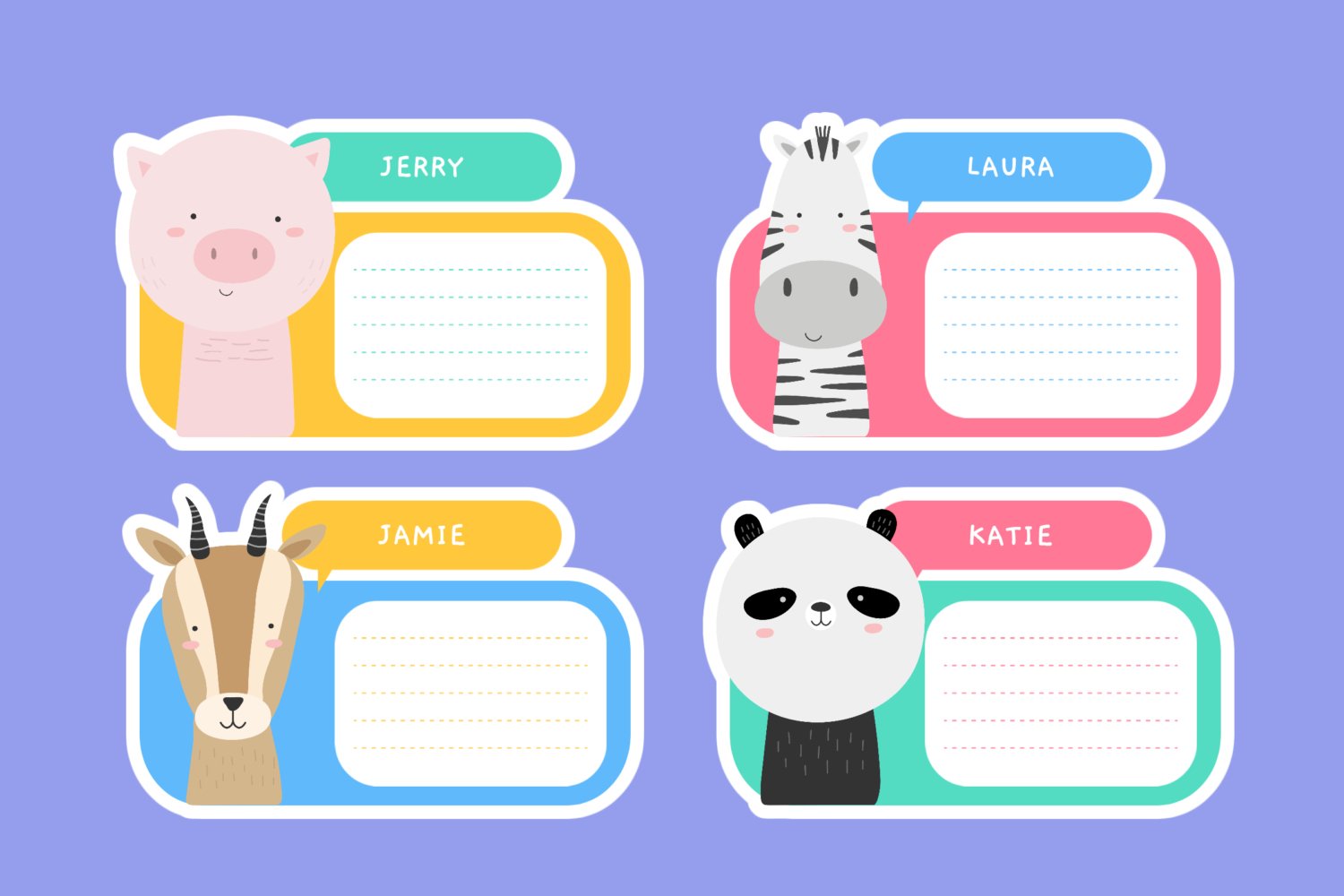 Printable Back to school label sticker | preschool name tags 3