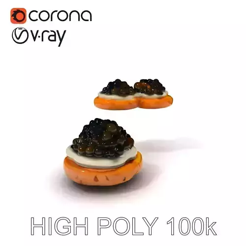 Gourmet Canaps Model Pack Low-poly 3D model