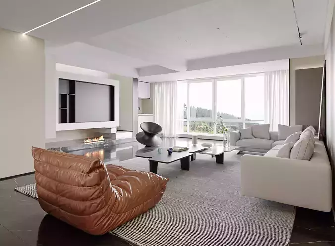 apartment interior scenes     3D model