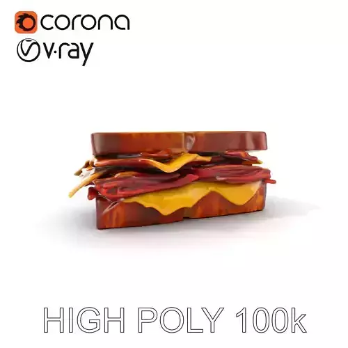 Deluxe Sandwich D Model Pack Low-poly 3D model