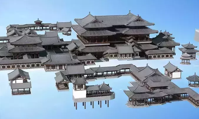 Ancient Chinese architecture 3D model