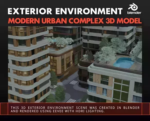 Modern Urban Complex 3D model