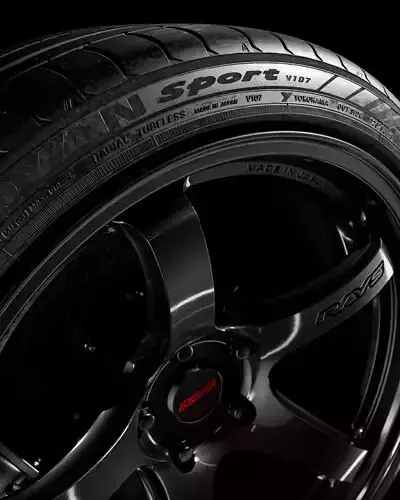 Yokohama Advan Sport V107  255 35 ZR19 96Y  3D model 2